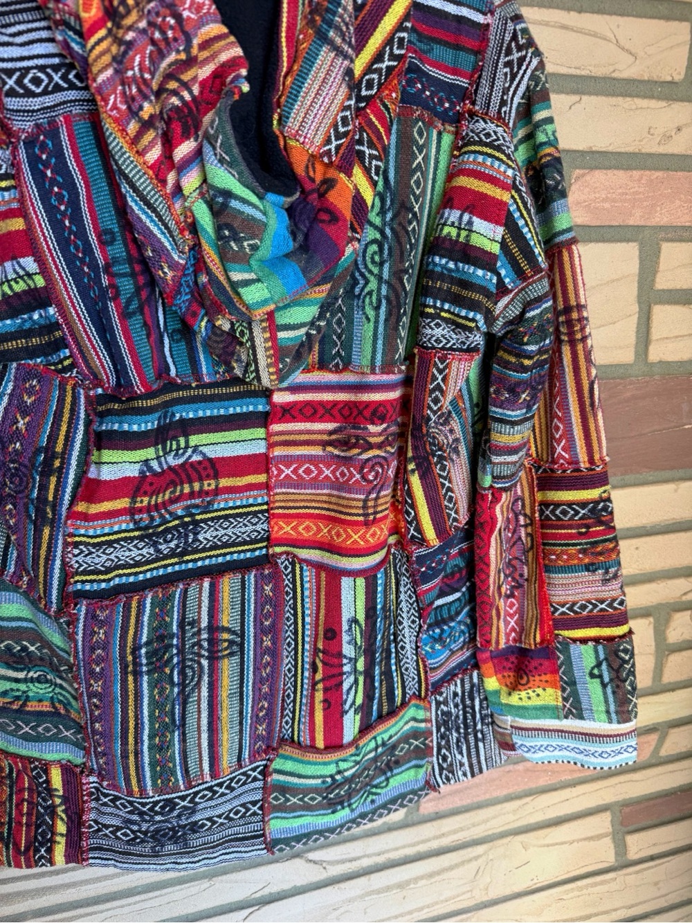 Multicolor Patchwork Hooded Jacket - Picture 4 of 4